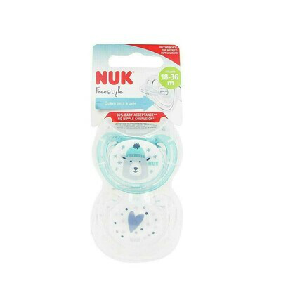 CHUPETE SILICONA COLECCION NUK T-3 2 U