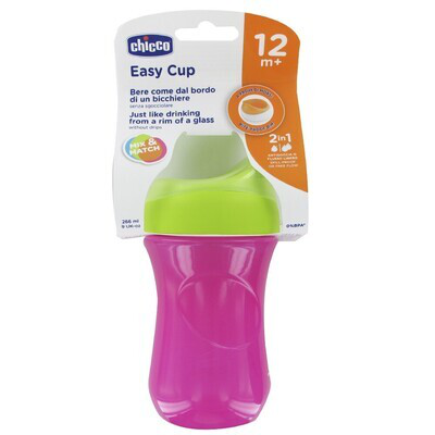 VASO CHICCO EASY ROSA 12M  266ML