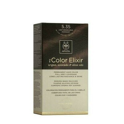 APIVITA COLOR ELIXIR N 5.35 CASTAÑO CLARO DORADO CAOBA