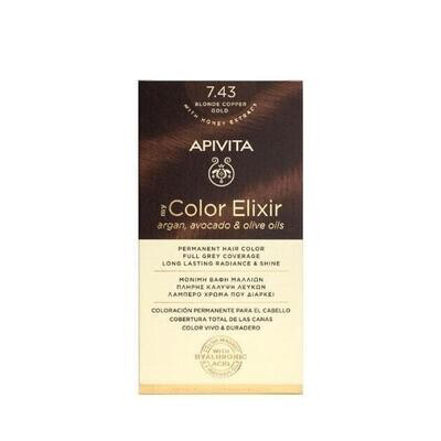 APIVITA COLOR ELIXIR N 7.43 RUBIO COBRIZO DORADO