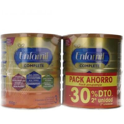 ENFAMIL PREMIUM COMPLETE 3 800GR PACK 30 2 UNIDAD