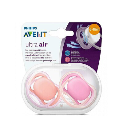 AVENT CHUPETE TEXTO ULTRA NIÑA 6-18M 2UD