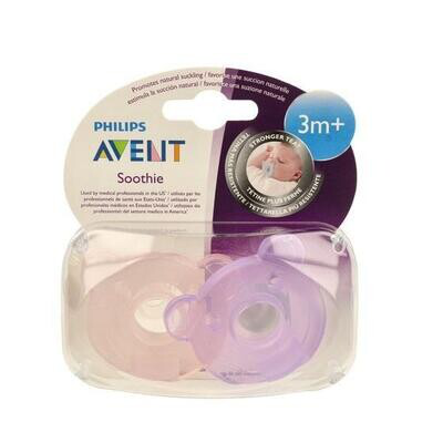 AVENT CHUPETE SILICONA SOOTHIES (TODO SILICONA)  3 M 2U NIÑA