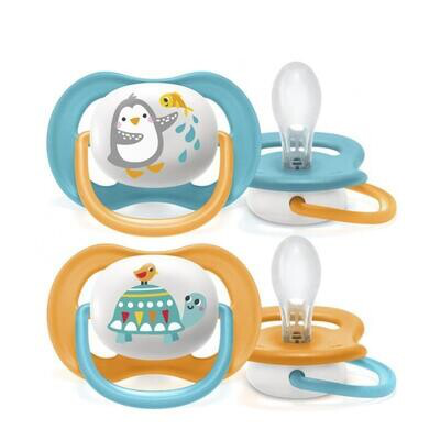 AVENT CHUPETE ULTRA AIR ANIMALS 6-18M 2U NIÑO