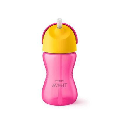 AVENT VASO CON PAJITA SILICONA ROSA 300 ML  18M